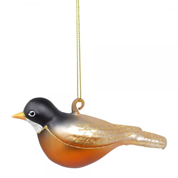 Robin Glass Ornament
