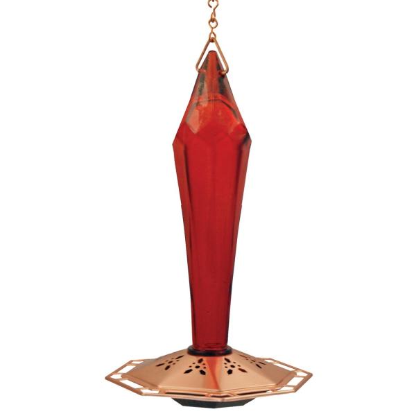 Faceted Hummingbird Feeder Ruby