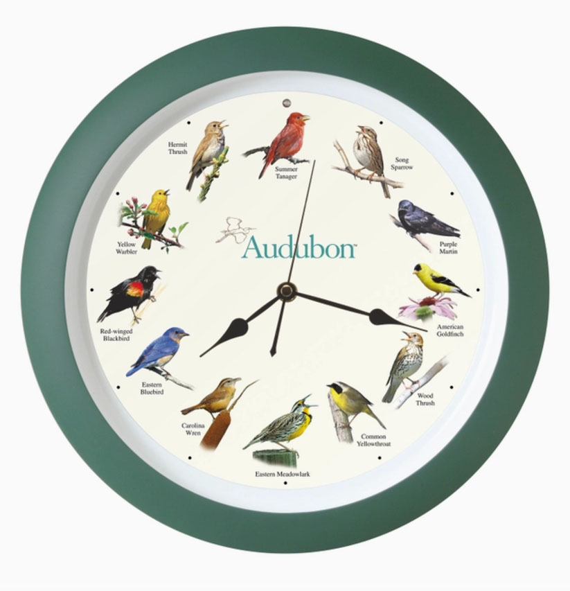 13" Audubon Singing Bird Clock
