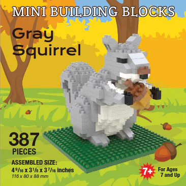 Mini Building Blocks Set Gray Squirrel