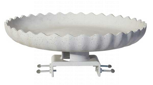 Scalloped Deck Heated Birdbath