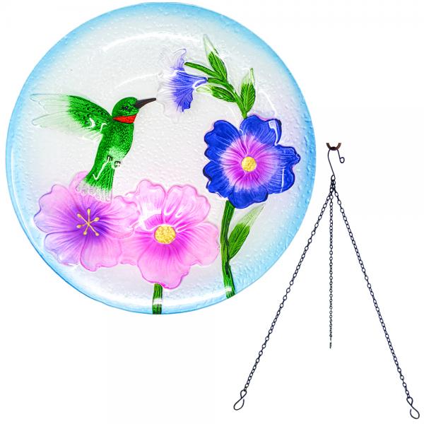 SE Hanging Birdbath Hummingbird