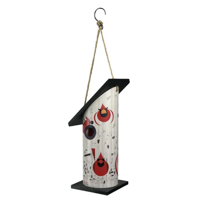 Charley Harper Cardinals Bird House