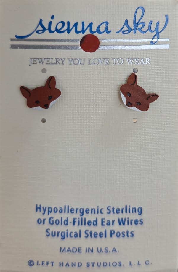 SS Fox Head Earrings