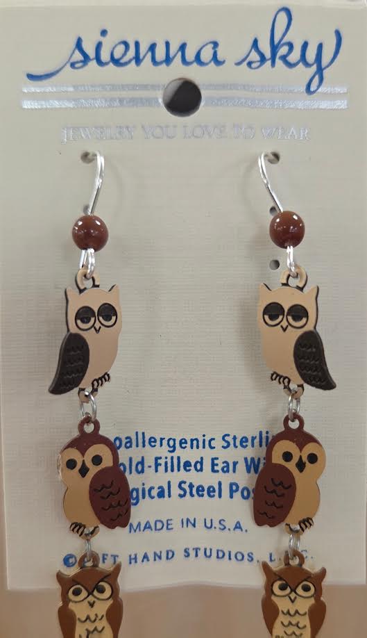 SS Triple Owls Earrings