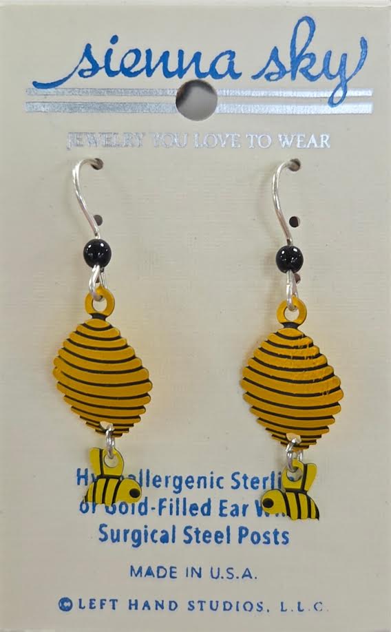 SS Bee & Hive Earrings
